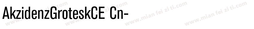 AkzidenzGroteskCE Cn字体转换